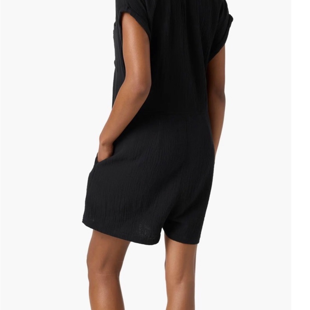 O'Neill Black Short Sleeve Swim Cover-Up Romper